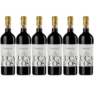 6x Luca Bosio Vineyards "Barbera D´Asti" DOCG Rotwein, 750 ml