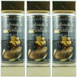 3x Giuliano Tartufi Spolverata di Tartufo "Trüffelpuler aus Sommertrüffel", 30 g