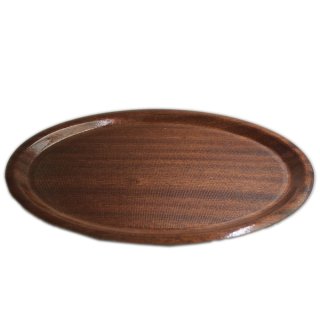 WACA Serviertablett oval zum Servieren von Getränken und Essen 29x21 cm Holzoptik (1 Stk.)