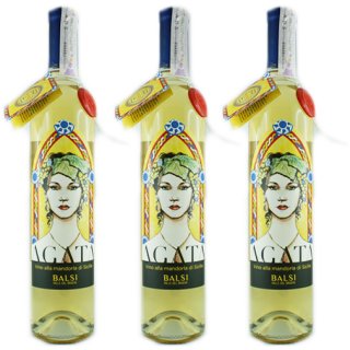 3x Balsi Azienda Agricola Vino alla Mandorla di Sicilia "Agata" Mandelwein, 500 ml