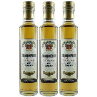 3x Bertoni Condimento Bianco "Weißweinessig" 5 Medallien, 250 ml