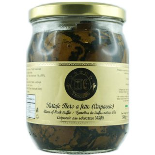 MG Tartufo Nero a fette (Carpaccio) "Trüffel-Carpaccio" mit schwarzem Trüffel", 500 g