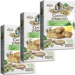 3x Falcone Cantuccini al Pistacchio e Cedro "Cantuccini mit Pistazien und Zeder", 180 g