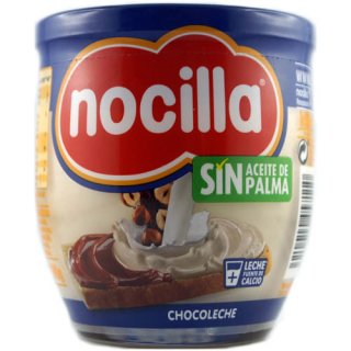 Nocilla Chocoleche Spanische Kakao und Milchcreme, Brotaufstrich mit Haselnüssen, 180g