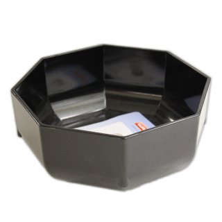 WACA Schüssel 8-eckig aus Melamin zum Servieren 1550ccm Fassungsvermögen in schwarz (1 Stk.)