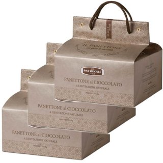 3x Pan Ducale Panettone al Cioccolato "Panettone mit Schokolade", 1000 g