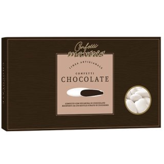 Confetti Maxtris Chocolate "Confetti mit dunkler Schokoladenfüllung" weiß, 1 KG