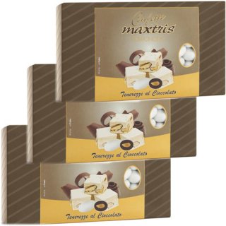 3x Confetti Maxtris Torroncino "Confetti mit Nougat-Milchschokolade" weiß, 1 KG