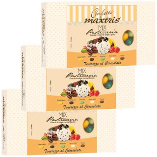 3x Confetti Maxtris Pasticceria "Confetti Pasticceria Mix" 5 Geschmacksrichtungen, 1 KG