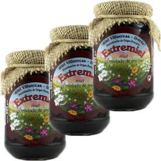 3x Extremiel Miel Villuercas Miel de Mielada e Encina "Eichenhonig" aus Spanien, 500  g