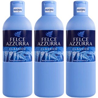 3x Felce Azzurra Bagnodoccia Classico "Badeschaum, Duschbad Klassisch", 650 ml