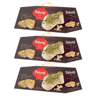 3x Paluani Tronco di Natale "Weihnachtskuchen mit Pistazie und weißer Schokolade", 750 g