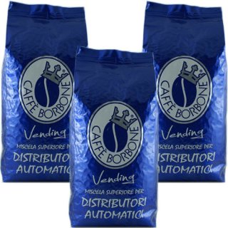 3x Caffe Borbone Vending Blue Blend Miscela "Blu", 1000 g