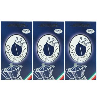 3x Caffe Borbone miscela "blu" Kaffee gemahlen, 250 g