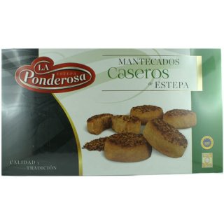 La Ponderosa Mantecados Caseros De Estapa "Spanisches Weihnachtsgebäck" Schmalzgebäck aus Spanien, 700 g