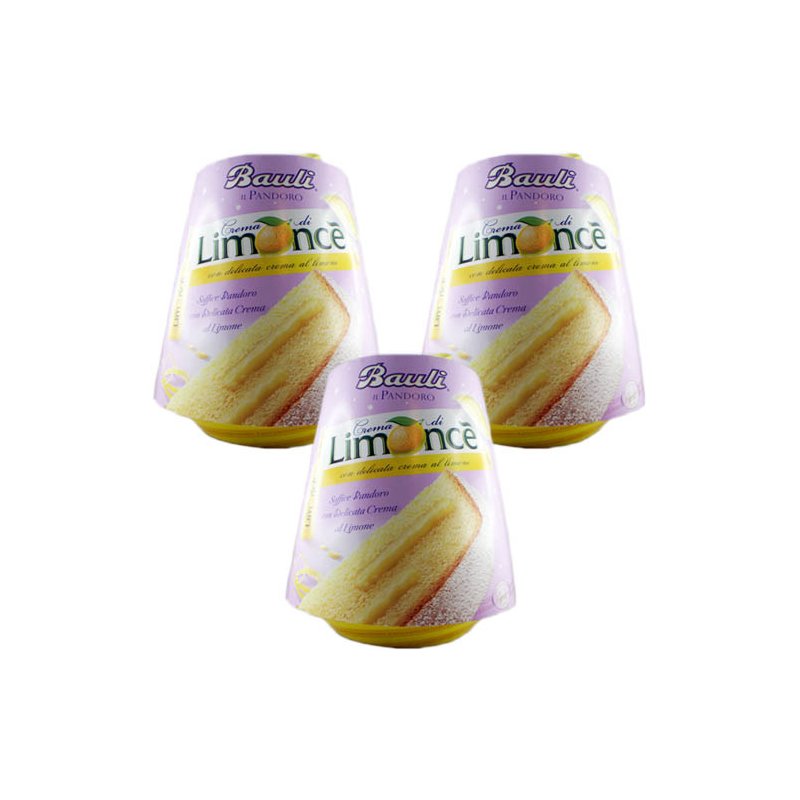 3x Bauli Pandoro Crema di Limonce &amp;quot;Pandoro Hefekuchen mit Zitronencre