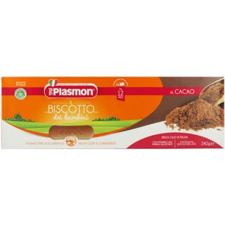 Plasmon Kinderkekse Biscotti dei bambini "Kekse mit Cacao ab 12 Monate", 240 g