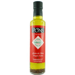 Pons Olivenöl Extra Vergine mit den Gewürzen von "TABASCO" Chili Olivenöl, 250 ml