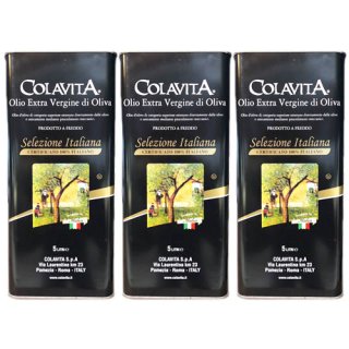 3x Colavita Olivenöl Extra Vergine "Extra natives Olivenöl" Selezione Italiana, 5000 ml