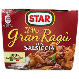 Star Il mio Gran ragù "Con Salsiccia", 2 x 180g
