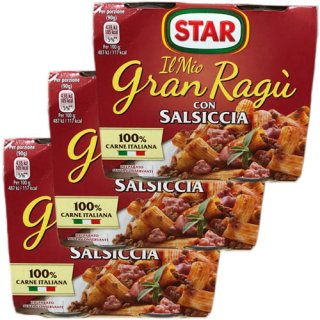3x Star Il mio Gran ragù "Con Salsiccia", 2 x 180g