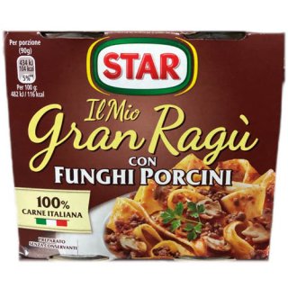 Star Il mio Gran ragù "Con Funghi Porcini" mit Steinpilzen, 2 x 180g