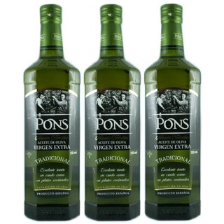 3x Pons Olivenöl Extra Vergine Selecció Familiar "Tradicional", 750 ml