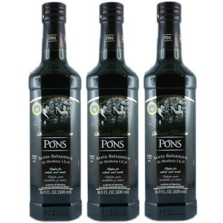 3x Pons  Selecció Familiar "Aceto Balsamico di Modena" I.G.P., 500 ml