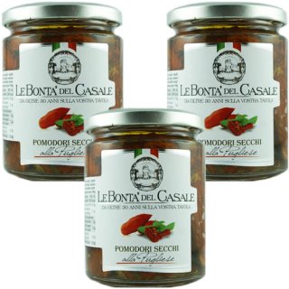 3x Le Bonta del Casale Pomodori Secchi "Getrocknete Tomaten",  280 g