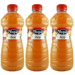 3x Yoga Fruchtsaft fruit juice "ACE Saft" italienischer Saft, 1000 ml