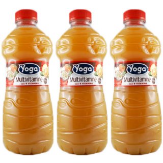 3x Yoga Fruchtsaft fruit juice Multivitamin Saft "italienischer Saft, 1000 ml