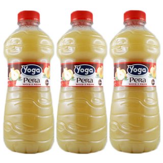 3x Yoga Fruchtsaft fruit juice Pera "Birnensaft" italienischer Saft, 1000 ml