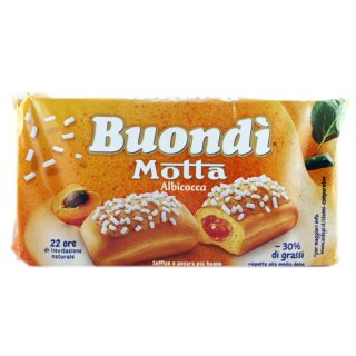 Motta Buondi "Albicocca" italienische Küchlein mit Aprikosenfüllung, 6x 43 g