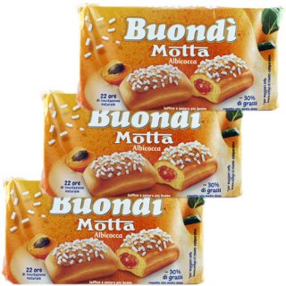 3x Motta Buondi "Albicocca" italienische Küchlein mit Aprikosenfüllung, 6x 43 g