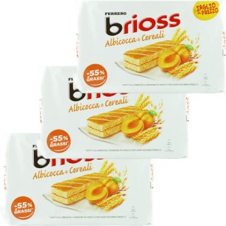 3x Ferrero Kinder Albicocca e Cereali "Brioss" Küchlein mit Aprikose und Getreide, 10 x 28 g