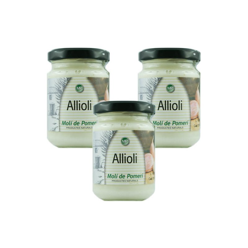 3x Molí de Pomerí Allioli mit Olivenöl Aioli Knoblauchmayonnaise 140 3x Molí de Pomerí Allioli mit Olivenöl Aioli Knoblauchmayonnaise 140