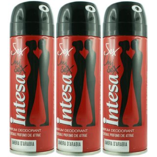 3x Intesa Unisex-Parfum Deodorant "Ambra D´arabia", 125 ml