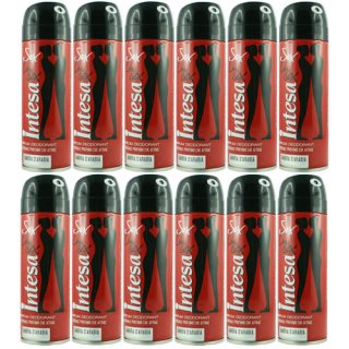 12x Intesa Unisex-Parfum Deodorant "Ambra D´arabia", 125 ml