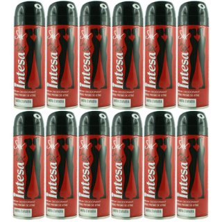 12x Intesa Unisex-Parfum Deodorant "Ambra D´arabia", 125 ml