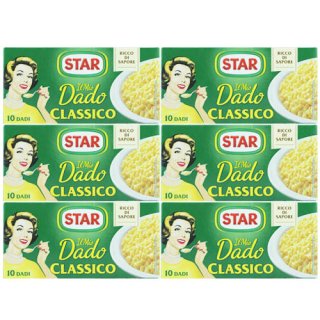 6x Star Il mio Dado Classico "Suppenwürfel Brühe klassisch" (10 pz), 100 g
