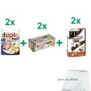 Kinder bueno DARK, Hanuta Cookies & duplo Winter Mandel limited Edition Testpaket (je 2 Packungen) + usy Block