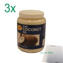 KTC Pures Kokosöl 3er Pack (3x0,5l Becher) + usy Block