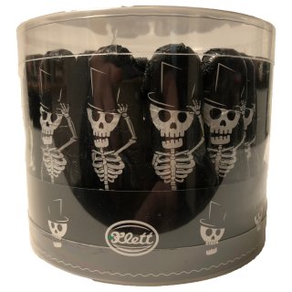 Skelett mit Totenkopf als Vollmilch Schokoladenfigur nicht nur für Halloween (45 Stück)