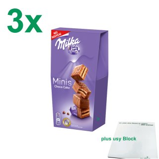 Milka Minis Choco Cake Officepack (3x117g Packung) + usy Block
