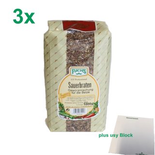 Fuchs Sauerbraten Gewürz Officepack (3x1kg) + usy Block