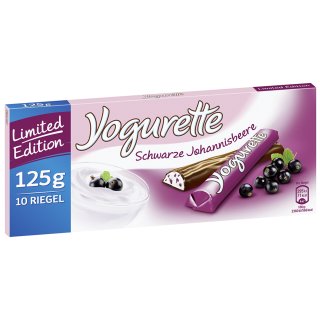 Yogurette Schwarze Johannisbeere Limited Edition 10 Riegel (125g Packung)