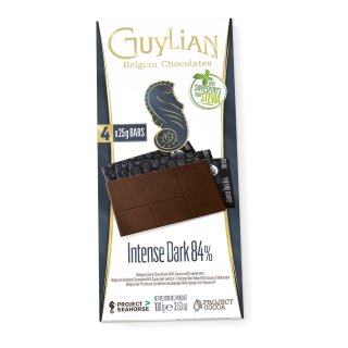 Guylian Belgian Chocolates Intense Dark 84% Stevia (100g dunkle Schokolade mit Stevia)