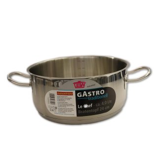 GSW Le Chef professioneller Bratentopf ohne Deckel Ø 24cm (1 Stck.)