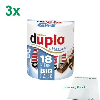 Ferrero duplo Milchcreme Big Pack Officepack (3x18 Riegel) + usy Block