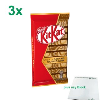 KitKat A Taste of Caramel Cappuccino Officepack (3x112g Schokoladentafel) + usy Block